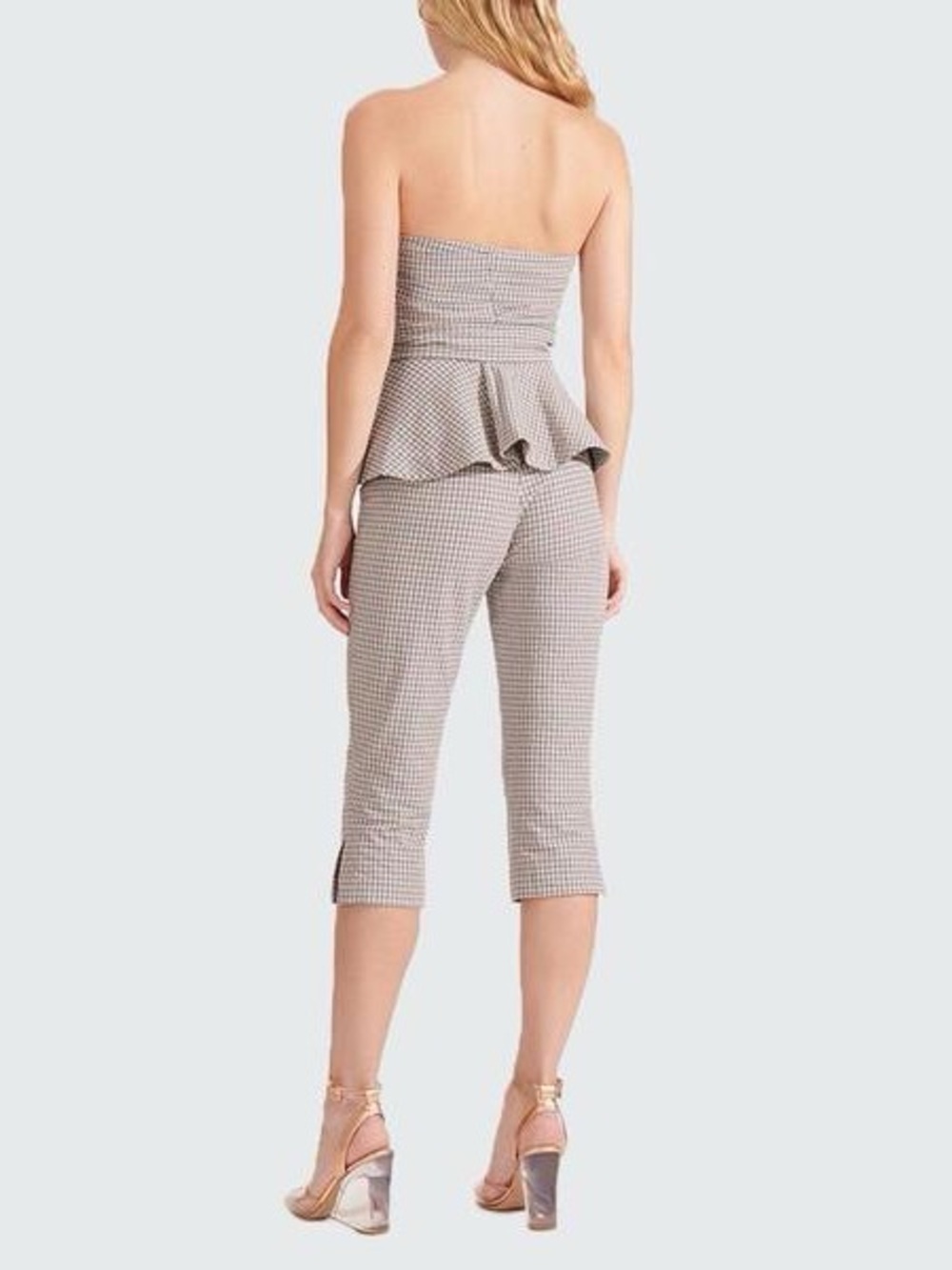 Veronica Beard Dhara Capri Pant Gingham - Picture 3 of 13